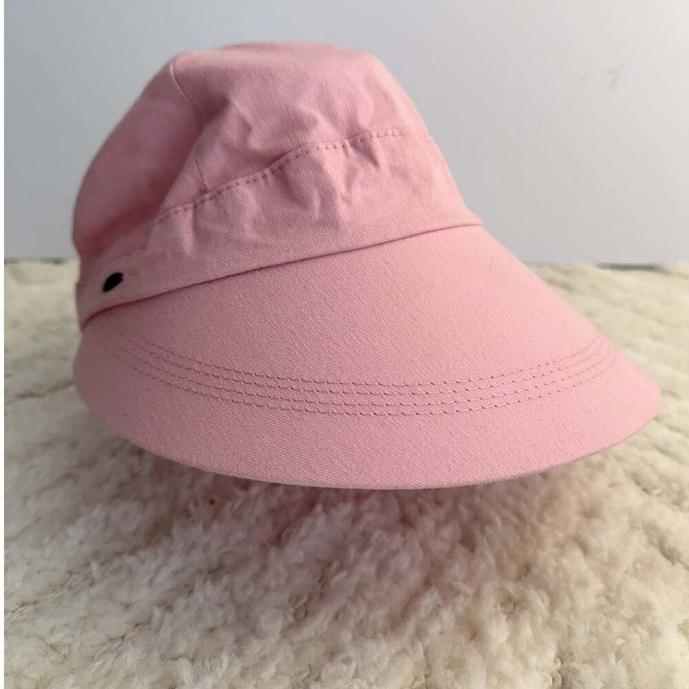 Scala Pink Cotton Cloche Sun Hat w/ Back Tie Bow (281_Hat)